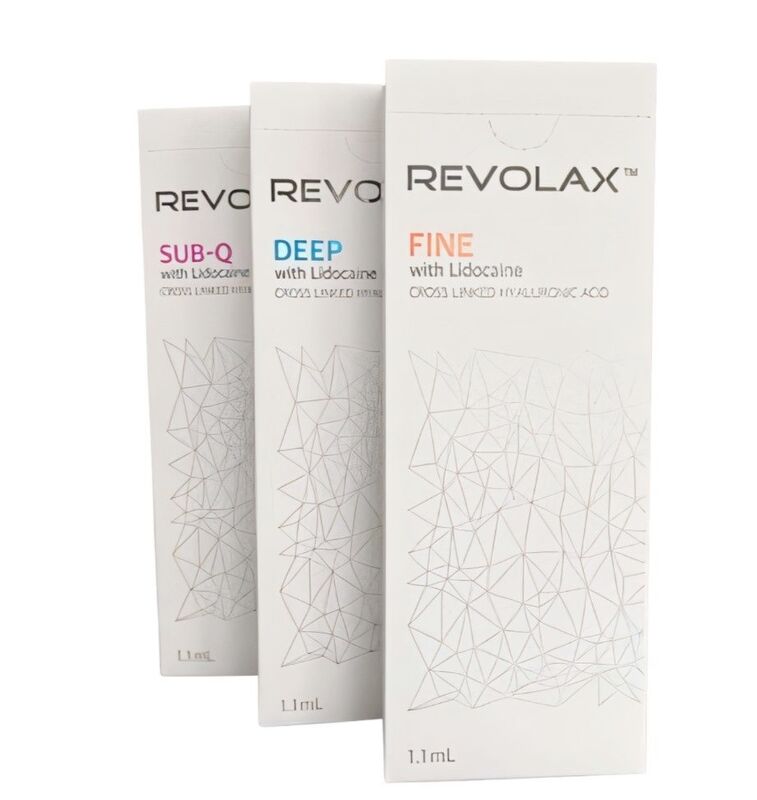 Remplisseur cutané croisé Revolax Remplisseur cutané injectable sub-Q fin et profond Formule pour la réduction des lignes faciales et la restauration du volume