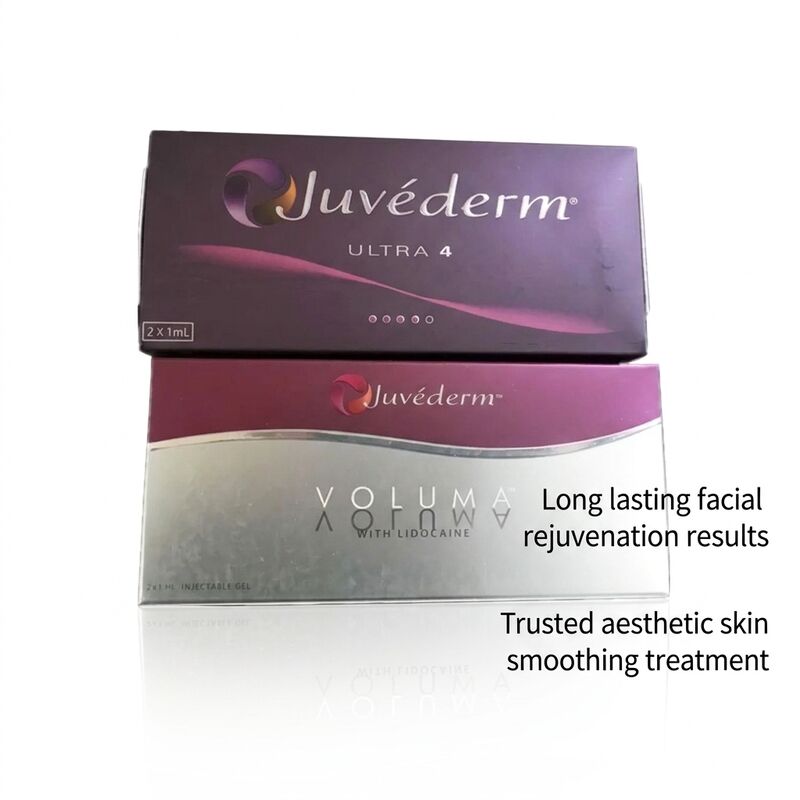 Gel Juvederm dermique de remplissage, seringue de 1 ml, site d'injection faciale, idéal pour les procédures de rajeunissement du visage et de restauration du volume