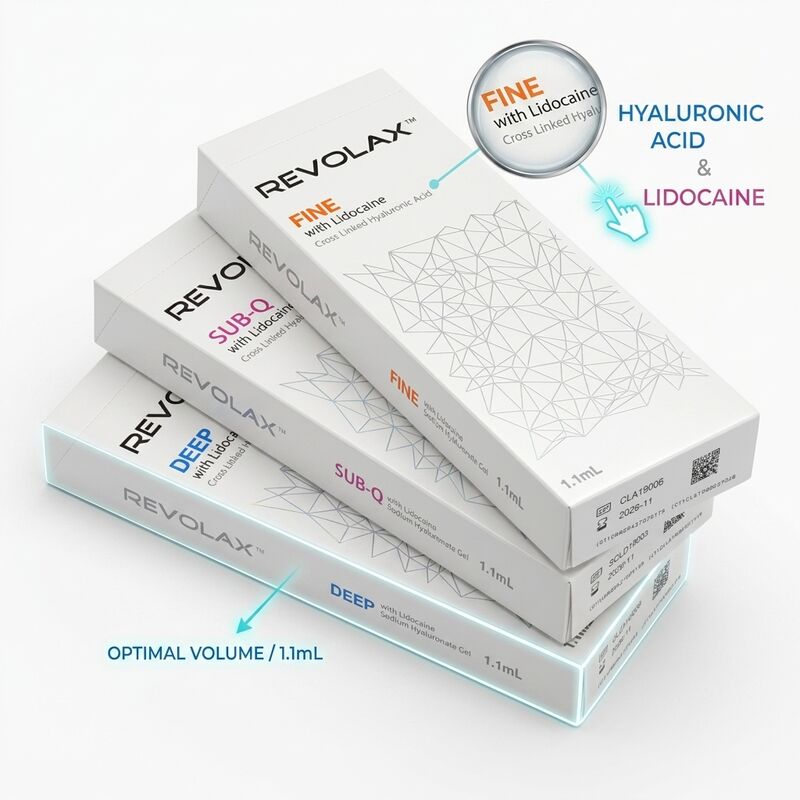 Revolax Filler à l' acide hyaluronique monophasique 1.1 ml pour la correction des coins de la bouche