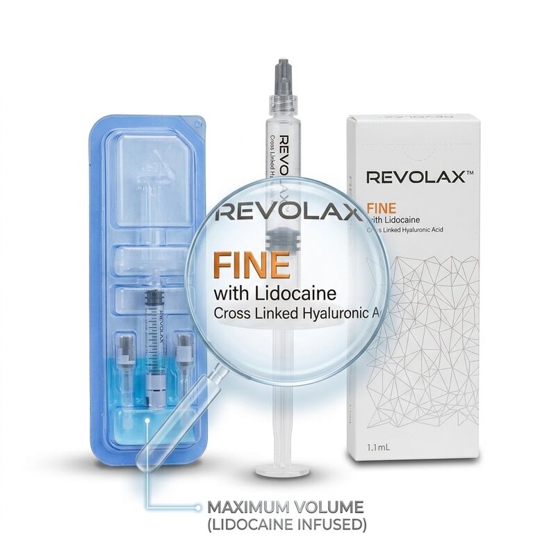 Revolax Sub-Q remplisseur de la mâchoire monophasique remplisseur cutané à l' acide hyaluronique 1,1 ml pour contourner la mâchoire